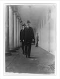 Historic Print (L): The President returning to the mansion from the executive offices (west wing)