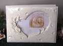 Ivory Calla Lily Sparkle Guest Book & Pen Set - Great for Wedding or Party - A Wonderful Keepsake!