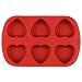 Wilton 6-Cavity Silicone Heart Mold Pan