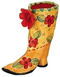 Outdoor Living : Red Carpet Studios Ltd. Quite Contrary by Mary Rose Young Yellow with Red Flowers Boot Vase