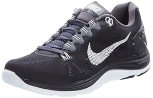 Nike Men's NIKE LUNARGLIDE+ 5 RUNNING SHOES 12 Men US (BLACK/WHITE/DARK GREY)
