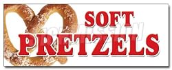 12" SOFT PRETZELS DECAL sticker pretzel stand cart