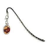 Indian Corn on Cob - Maize Flint Fall Thanksgiving Metal Bookmark Page Marker with Oval Charm