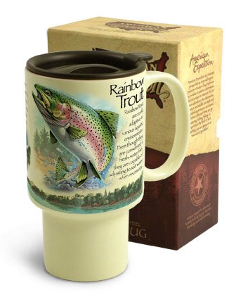 American Expedition Stoneware Travel Mug (Rainbow Trout)
