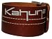 Kahuna KJ006 Gents Brown Cuff with Cream Stitch Detail and Cream Kahuna Branded Logo