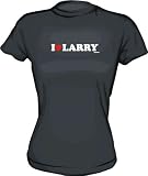 I Heart (Love) Larry Women's Tee Shirt Small-Pink Babydoll