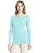 Michael Stars Women's Slub Long Sleeve Band Crew Tee Shirt