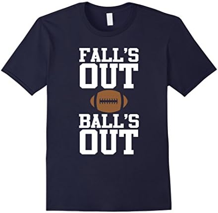Men's Fall Is Out Ball Is Out Tshirt - Gifts For Football Fans Large Navy