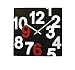 Wood Square Clock with Laser Cut Numbers