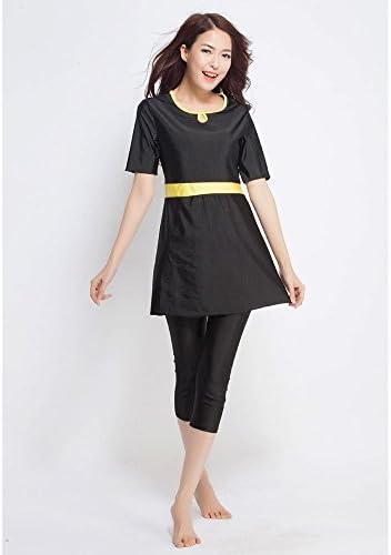 Women Swimsuits 2 Pieces Surfing Suit Muslim Swimwear Black XS By XKMJT