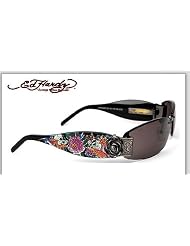 ED HARDY EHS 020 SKULL BUTTERFLIES BLACK RIMLESS METAL SWAROSKI SUNGLASSES by Ed Hardy