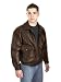 : Oscar Armanno Men's Brown Stone Leather Bomber Jacket