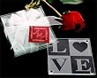 Kate Aspen 27005NA Glass Coaster Gift Set, Love