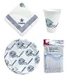 Dallas Cowboys 96 Piece Plastic Dinnerware Set - Football Sports Merchandise