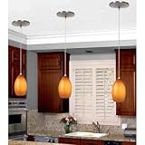 Instant Pendant Light-Teardrop Shade, AMBER