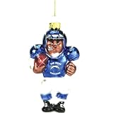 San Diego Chargers NFL Glass Player Ornament (4" African American)