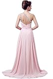 Zlass 2014 Hot Single Shoulder Chiffon Ball Gown, Bridesmaid Dress (10, pink)