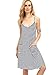 ROMWE Women's Striped Loose Spaghetti Strap Sundress Sleeveless Pockets Dress
