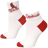 St Louis Cardinals White Ladies (502) 9-11 Roll Socks