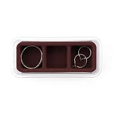 Mini 3 Compartment Jewelry Organizer in Burgundy by Neatnix