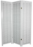 Where to Find Room Dividers White Color - 5.5 Foot Tall Shutter Style Folding Privacy Screen w/ Blinds - 3 Panel White