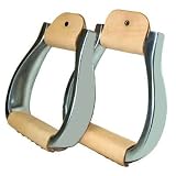 STIRRUP ALUMINUM MOD OXBOW W/WIDE LEATHER BAND NO ENG.