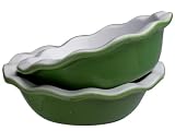 Emile Henry Provencal Vert Green 5-Inch Individual Pie Dishes, Set of 2