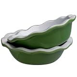 Emile Henry Vert Green 5-Inch Individual Pie Dishes, Set of 2