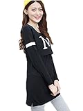 【TPGROWIN】 マタニティ ウェア 授乳服 ワンピース 授乳口付き エレガント ロング 哺乳 出産 準備 授乳 長袖 全4色 (L, ブラック)