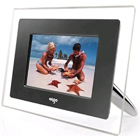 6.5" Aigo Digital Photo Frame Clear  - With MP3 Playback & Changeable Bezel