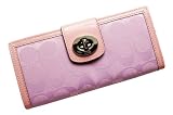 Coach Signature Penelope Checkbook Wallet Black