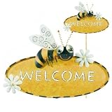 Welcome Sign Decorative Garden Stake - Bumble Bees by Regal Gift