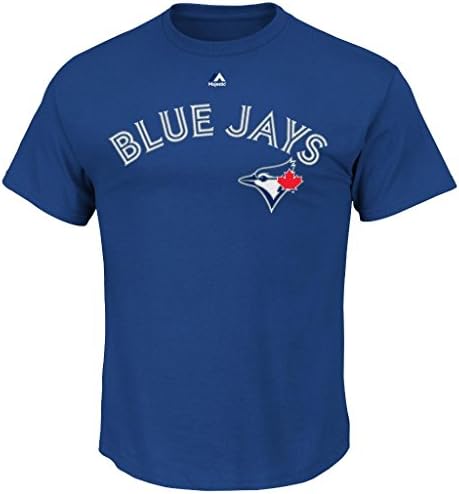 MLB Men's Team Wordmark II Cotton Crew Neck T-Shirt (Xlarge, Toronto Blue Jays)