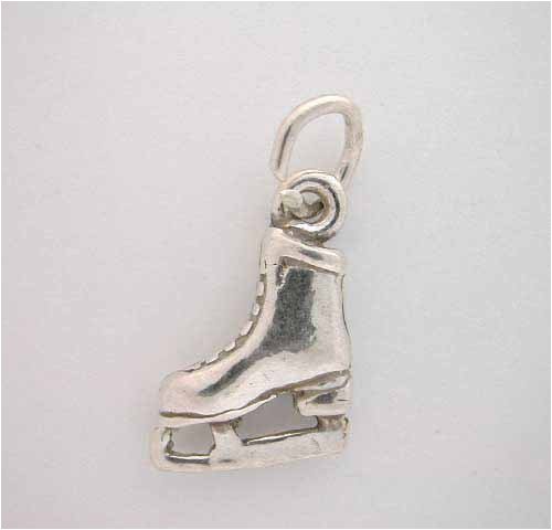 Silver ICE SKATE CHARM skating WOW