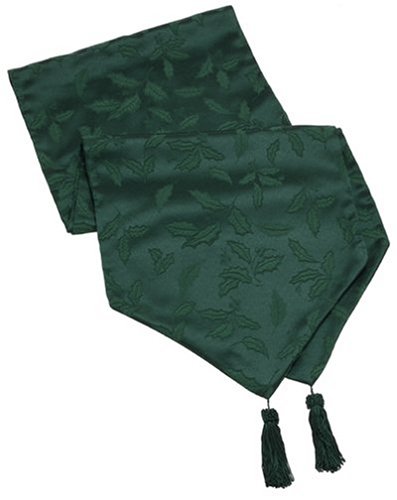 Childrens Toyshop  Kitchen & Housewares : Lenox Holly Damask 70-Inch Runner, Green