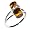 Certified Genuine Honey Amber and Sterling Silver Small Tiny Barrel Ring, Sizes 5,6,7,8,9,10,11,12