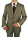 Bianco B Men's 3 Piece Suit Side-Vent Jacket Flat Front Pant Extra Trousers