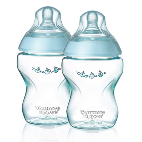 Childrens Toyshop   : Tommee Tippee Closer to Nature - Decorated Bottles - Blue