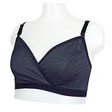 ネトゥル パッド付きデニムニットクロスオープンハーフトップ M ネイビー 5368