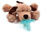 Wubbanub Infant Plush Toy Pacifier Brown Puppy