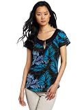 Lucky Brand Womens Thalia Palm Short Sleeve Top