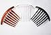 3 FRENCH TWIST HAIR COMB 7 TOOTH IT DELUXE MIX COLER.
