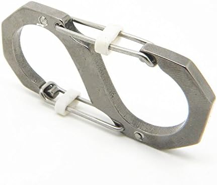 DWGEAR EDC Outdoor Stainless Steel EDC Keychain Multitools S-shape Carabiner Snap Clip Hook Keychain Buckle