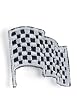 Checkered Flag Race Car Shoe Clip Shoe Accessories (Standard-1)
