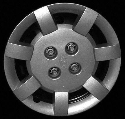 02 KIA RIO WHEEL COVER HUBCAP HUB CAP 14 INCH 7 SPOKE BRIGHT SILVER 14 inch (2002 02) K261204 FWC66010U20