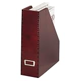 Rolodex 73520 Harmony Wood Magazine File, Mahogany Finish