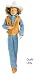 Western Riding Outfit Suede Vest, Blue Shirt, Blue Jeans and Blue Hat by Only Hearts Club