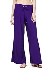 Plait Waist Wide Leg Beach Trousers