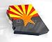 Wallmonkeys Peel and Stick Wall Decals - 3D Flag Map Og Arizona - Removable Graphic