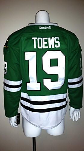 JONATHAN TOEWS GREEN ST. PATRICK'S DAY CENTER ICE CHICAGO BLACKHAWKS JERSEY SIZE EXTRA LARGE